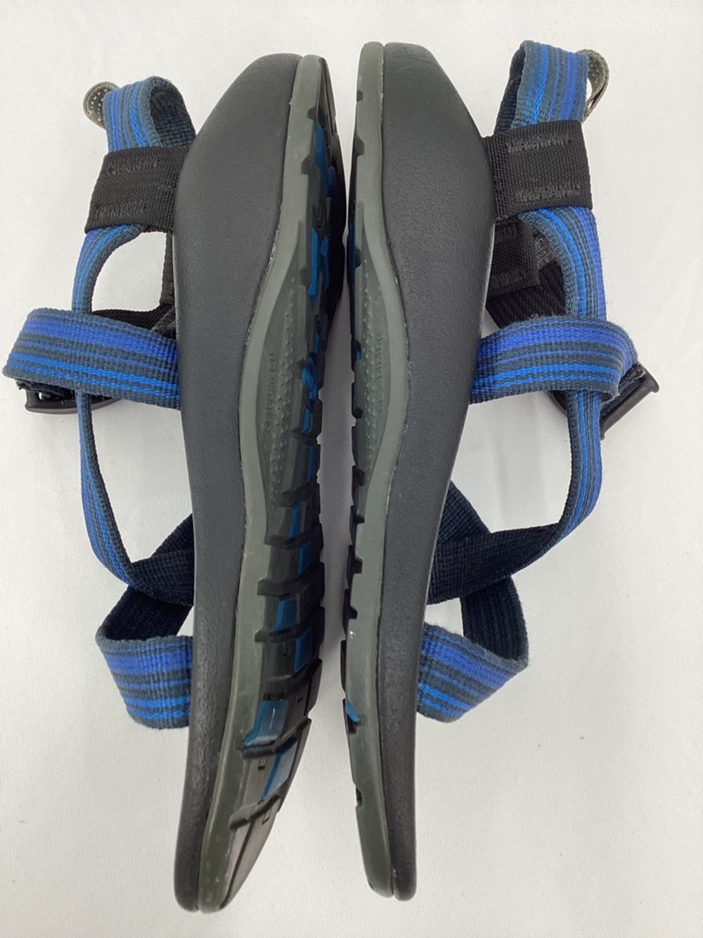 Chaco Black Outdoor Sandal with Blue Accent Strap - Picture 10 of 12